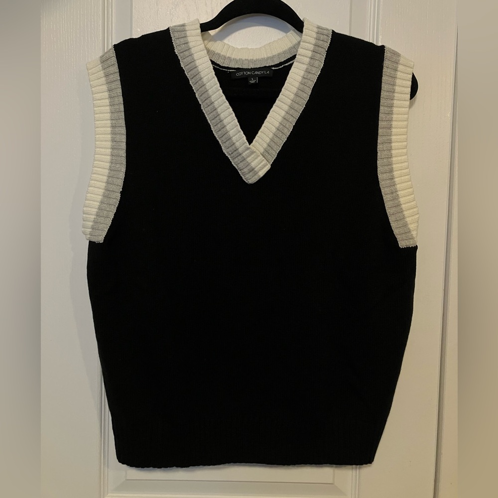 Cotton candy brand black sweater vest